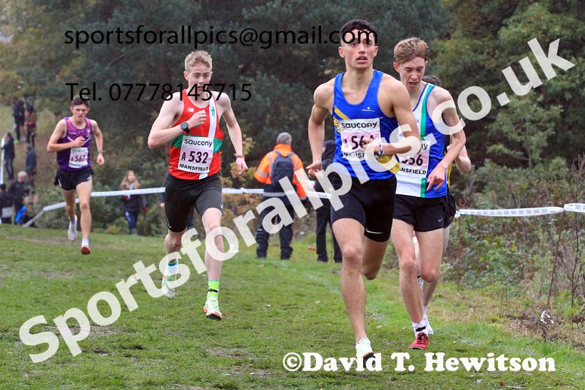 Junior Men, 2022 National Cross Country Relays, Berry Hill Park, Mansfield.  Photo: David T. Hewitson/Sports for All Pics